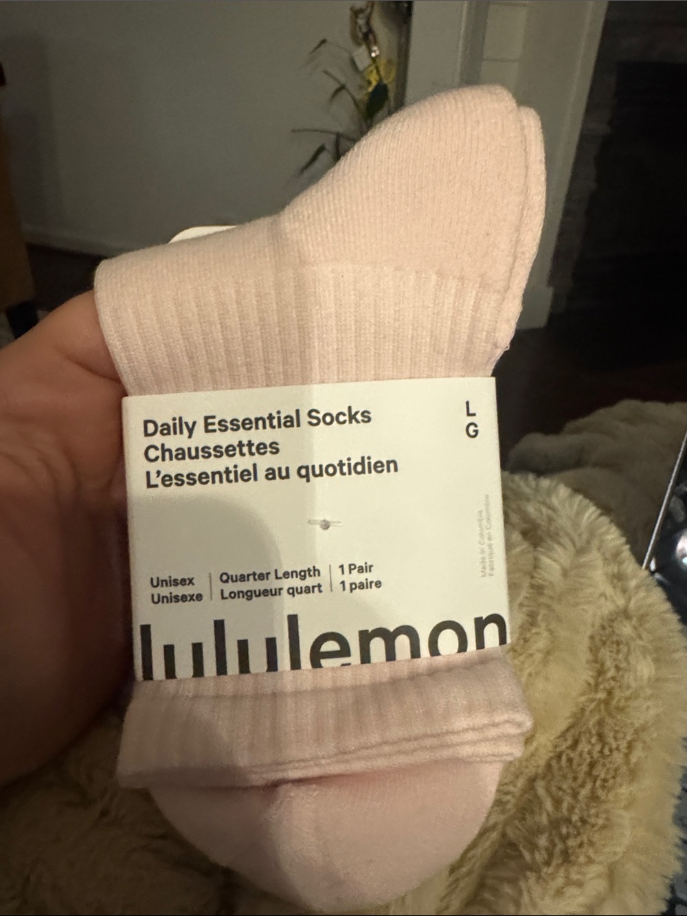 lululemon athletica Quarter-Length Socks - Pale Pink